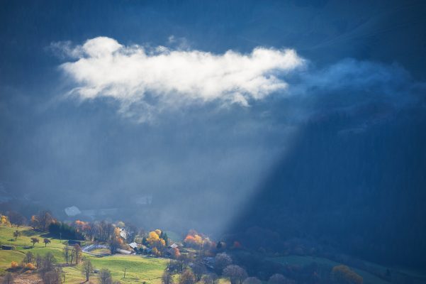 Un matin d'automne en montagne au Reposoir, Bargy France